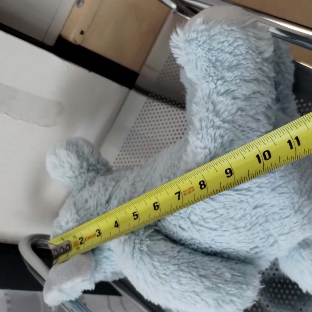 Bashful Elephant Fuzzy Soft Sitting Plush Stuffed Animal Cute Blue lovey 11in - Picture 14 of 15